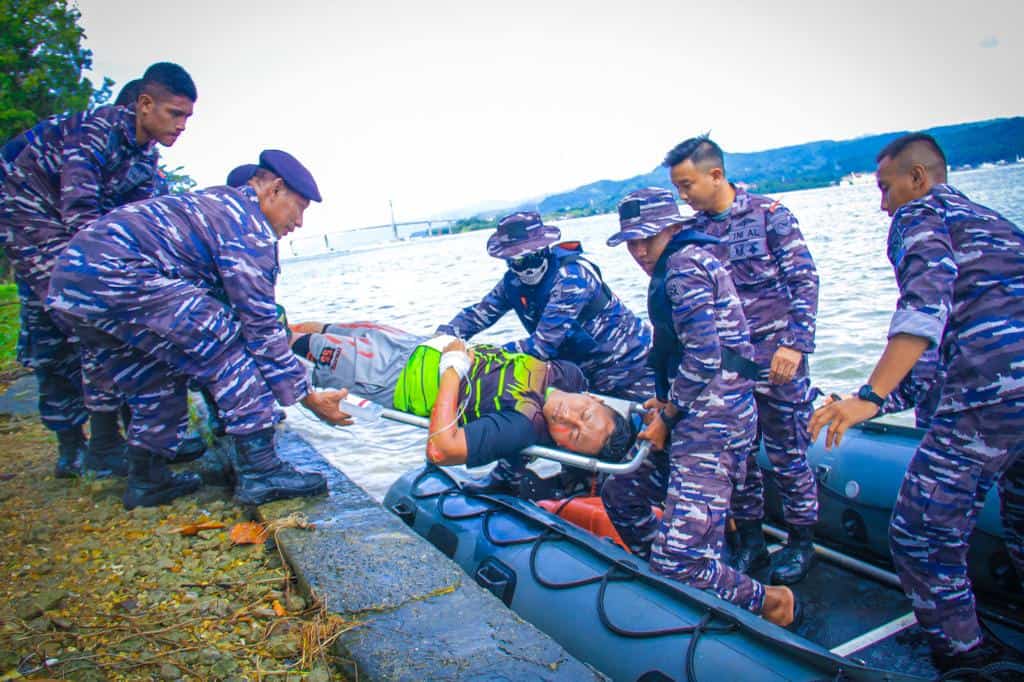 Latihan Penanggulangan Bencana (Latgulben) di Mako Lantamal IX, Baguala, Kota Ambon, Provinsi Maluku. Foto: Dispen Koarmada III/Kolonel Laut (KH) R Doni Kundrat