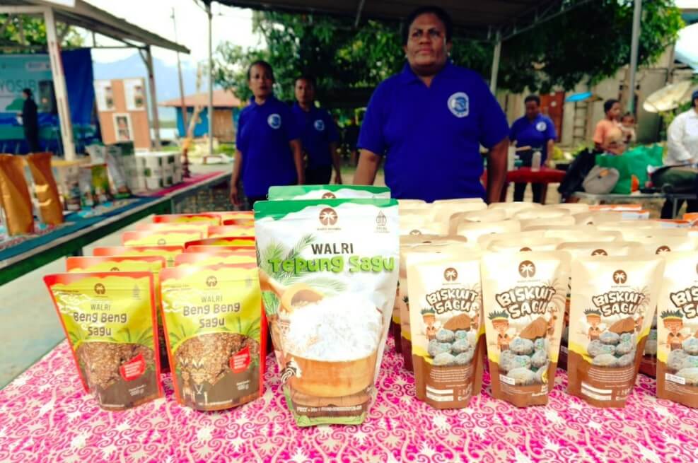 Inovasi pengolahan sagu dan produk turunannya di Desa Babrongko di Desa Babrongko, Sentani, Jayapura, Provinsi Papua pada Rabu, (19/11/2025). Foto: FAO/Theresa Siahaan