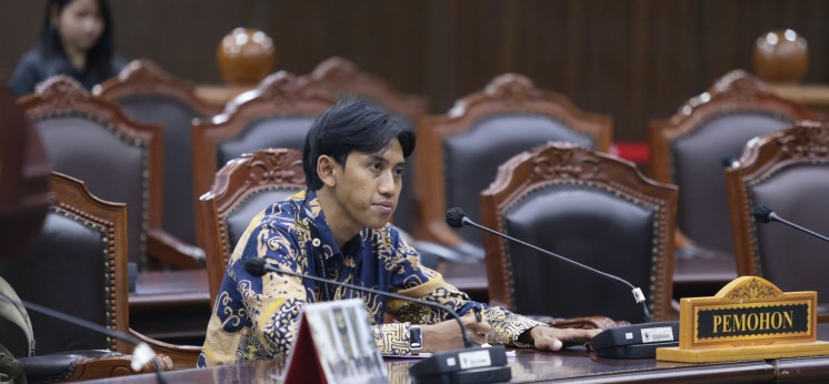 Pemohon Reza Sudrajat saat Sidang Pemeriksaan Pendahuluan Perkara Nomor 55/PUU-XXIV/2026, Kamis (12/2/2026). Humas/Bay