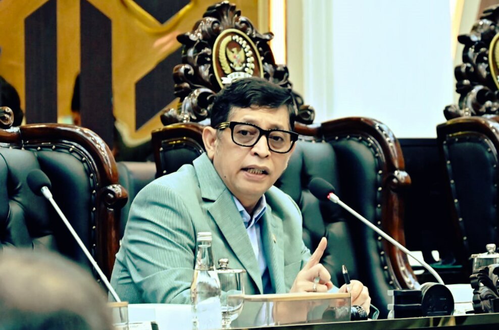 Ketua Badan Legislasi DPR RI, Bob Hasan saat Rapat Panja Baleg DPR RI dalam rangka penyusunan RUU Satu Data Indonesia di Ruang Rapat Baleg, Kompleks Parlemen, Senayan, Jakarta, Rabu (8/4/2026). Foto : Arifman/Andri