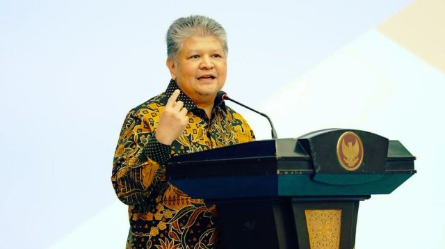 Plt. Deputi Bidang Koordinasi Industri, Ketenagakerjaan, dan Pariwisata Kementerian Koordinator Bidang Perekonomian Dida Gardera, dalam Seminar On Trade, Investment and Decent Work yang diselenggarakan oleh Kemenko Perekonomian dan Organisasi Perburuhan Internasional (ILO) di Jakara pada Rabu, (29/4/2026). Foto: istimewa