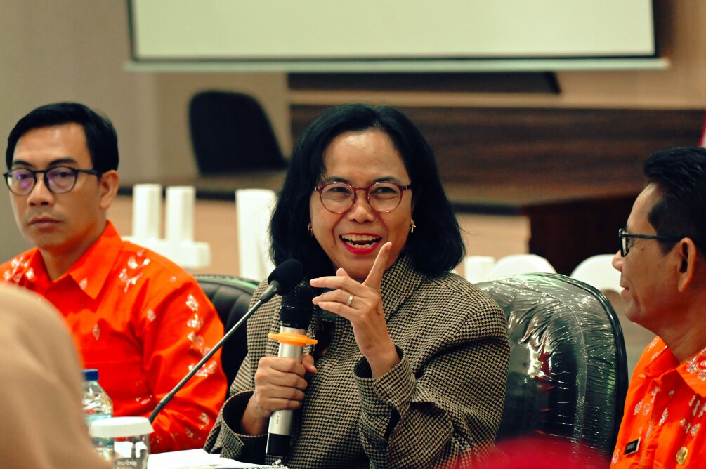Wakil Ketua Komisi X DPR RI, MY Esti Wijayati, dalam kunjungan kerja spesifik Komisi X DPR RI ke Badan Pusat Statistik (BPS) di Kota Palu, Provinsi Sulawesi Tengah, Rabu (1/4/2026). Foto: Skr/Karisma