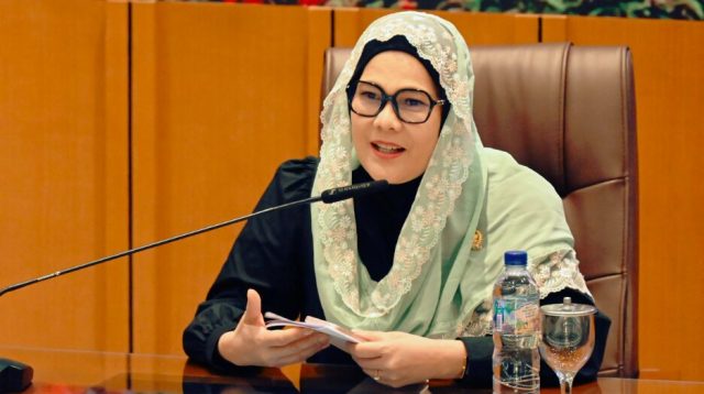 Anggota Komisi VII DPR RI, Eva Monalisa, dalam diskusi Dialektika Demokrasi di Gedung Nusantara, Senayan, DPR RI, Jakarta, Selasa (26/5/2026). Foto: Mario/Karisma