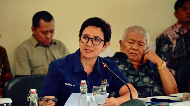 Anggota Komisi I DPR RI Nurul Arifin, dalam Kunjungan Kerja Spesifik Komisi I DPR RI ke Pangkalan Udara (Lanud) I Gusti Ngurah Rai, Badung, Provinsi Bali, Jumat (26/06/2026). Foto: Yohanes/Karisma