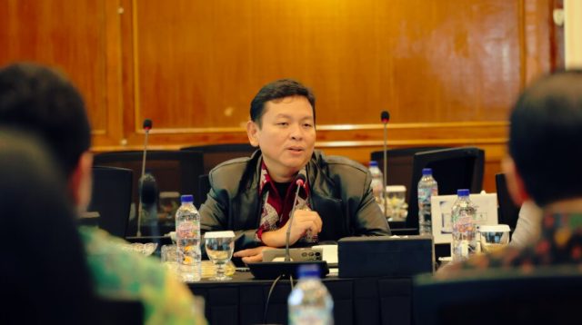 Anggota Banggar DPR RI, Jefry Romdonny saat Kunjungan Kerja Banggar DPR RI ke Kantor Perwakilan Bank Indonesia Provinsi Kepulauan Riau, Jumat (3/7/2026). Foto: Alma/Karisma