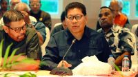 Anggota Badan Legislasi (Baleg) DPR RI, Tonny Tesar, saat mengikuti Kunjungan Kerja Baleg DPR RI dalam rangka penyusunan RUU Masyarakat Adat di Jayapura, Provinsi Papua, Jumat (7/8/2026). Foto: Ubaid/Karisma
