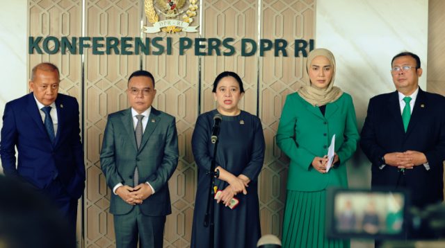 Ketua DPR RI Puan Maharani, dalam Konferensi Pers pasca Sidang Paripurna di Nusantara II, Senayan, Jakarta, Selasa (8/9/2026). Foto: Sari/Karisma